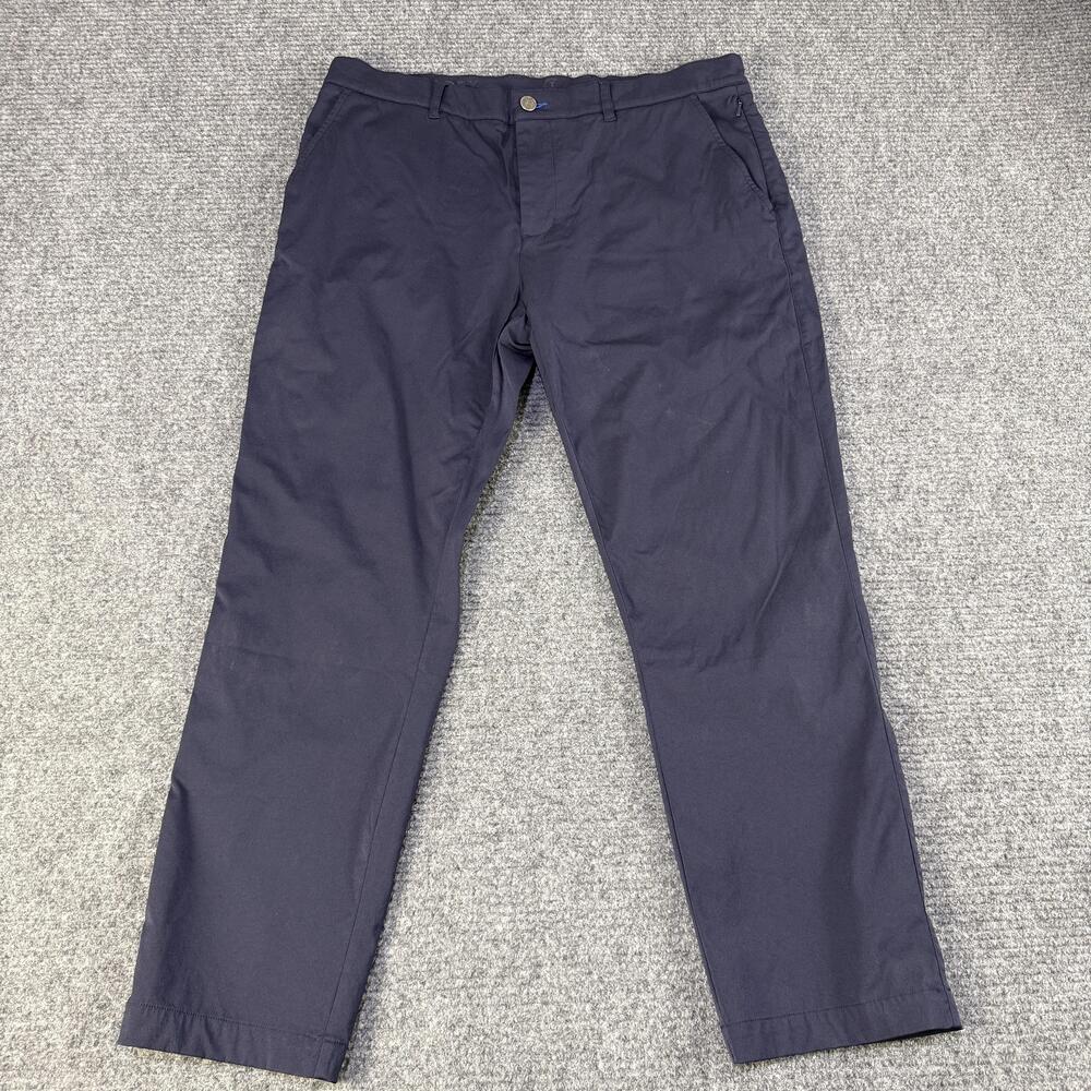 Twillory Pants Mens 34x30 Blue Performance Chino Tailored Fit Dress Casual